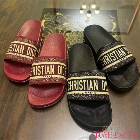 dior slides red|christian Dior slides for sale.